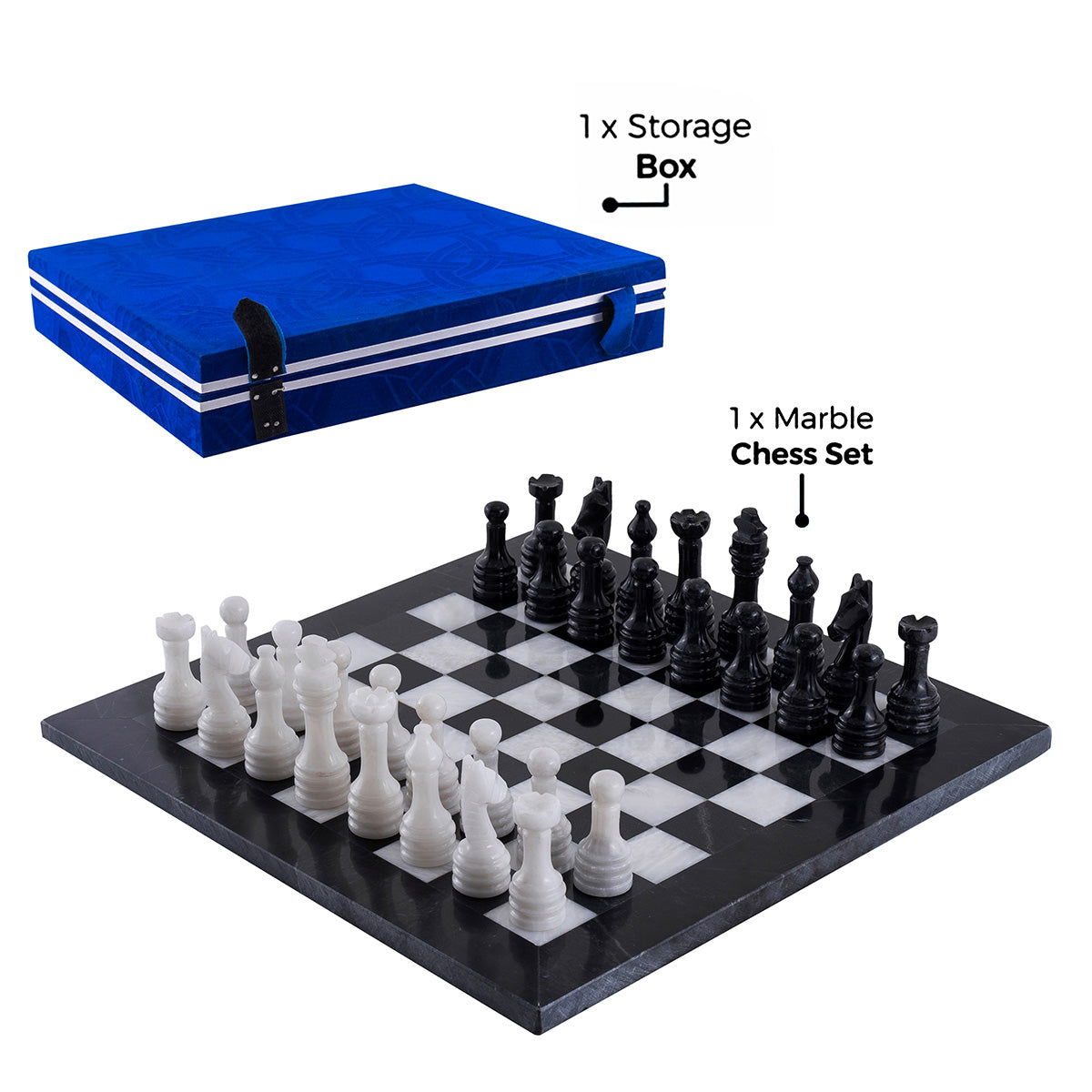 Gravel & White Chess (12x12)