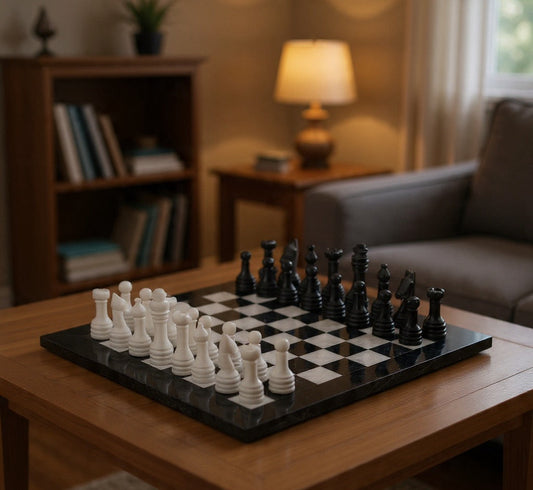 Gravel & White Chess (12x12)